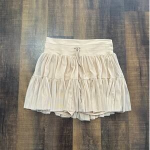 Popflex Pirouette Skort Nude Tan BeigeTulle Skirt Taylor Swift Size 3XL